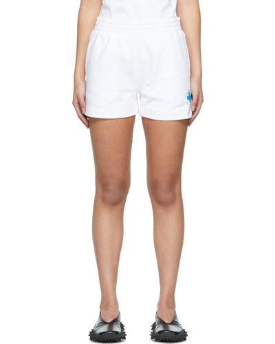 Helmut Lang Short blanc à image à logo