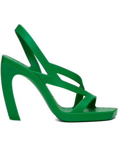 Bottega Veneta Green Jimbo Heeled Sandals