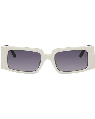 Linda Farrow White & Black Magda Butrym Edition Sunglasses