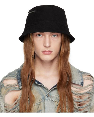 Rick Owens Chapeau gilligan noir à poche - Marron