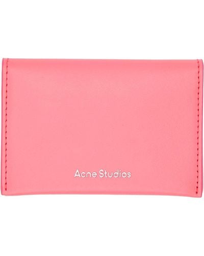 Acne Studios 二つ折りカードケース - ピンク