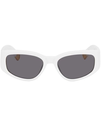 Jacquemus White 'les Lunettes Gala' Sunglasses - Black