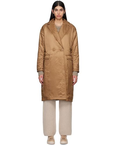 Max Mara Brown Water-repellant Trench Coat - Black