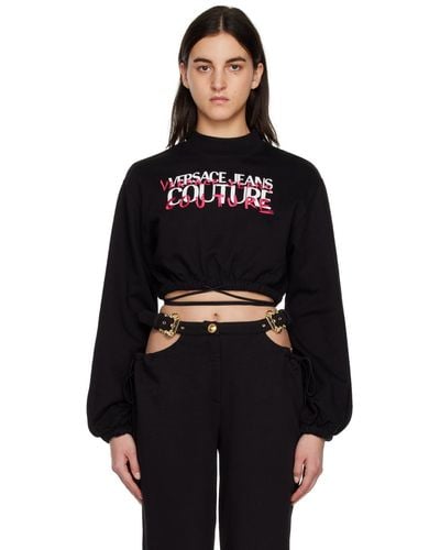 Versace Black Embroidered Sweatshirt