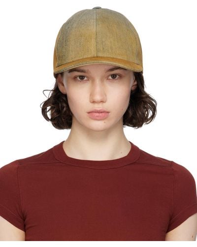 Rick Owens Degrade Denim Baseball Cap - Red