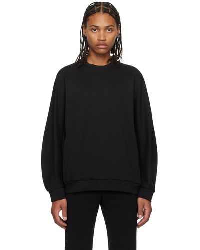 Attachment Paneled Sweatshirt - Black