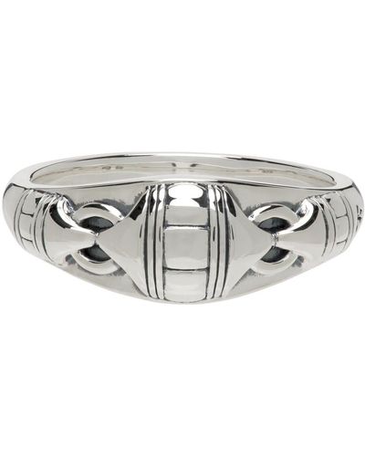 Tom Wood Link Band Ring - Black