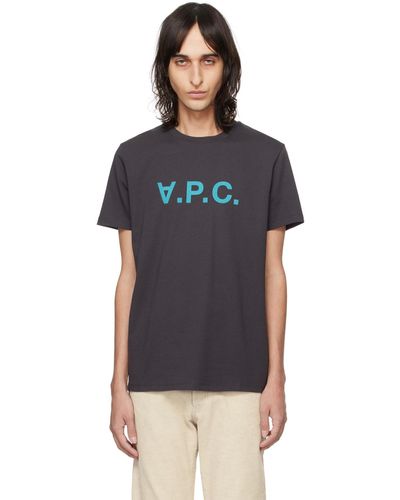 A.P.C. . Gray Vpc T-shirt - Black