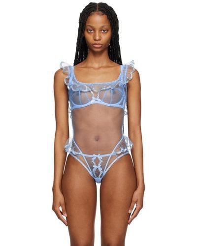 Agent Provocateur Blue Lorna Party Bodysuit - Multicolor