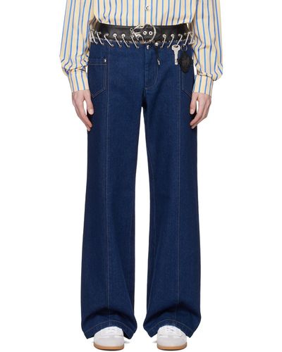 Chopova Lowena Ssense Exclusive Bump Jeans - Blue