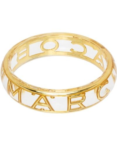 Marc Jacobs Transparent & Gold Monogram Cuff Bracelet - Metallic