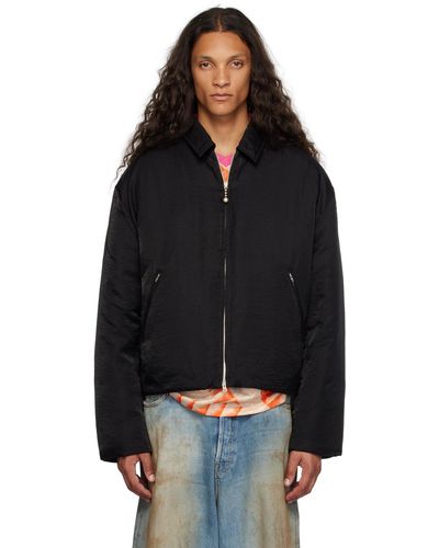 Acne Studios Black Crinkled Down Jacket