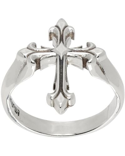 Emanuele Bicocchi Fleury Cross Ring - Metallic