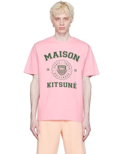 Maison Kitsuné Hotel Olympiaエディション Varsity Tシャツ - ピンク
