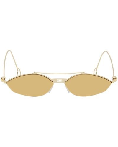Fendi Gold Baguette Sunglasses - Black