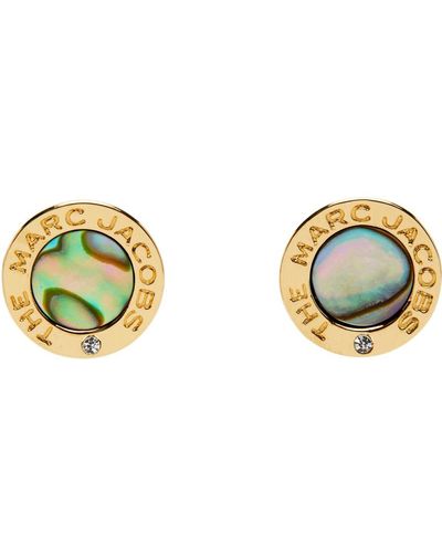 Marc Jacobs The Medallion Abalone Earrings - Metallic