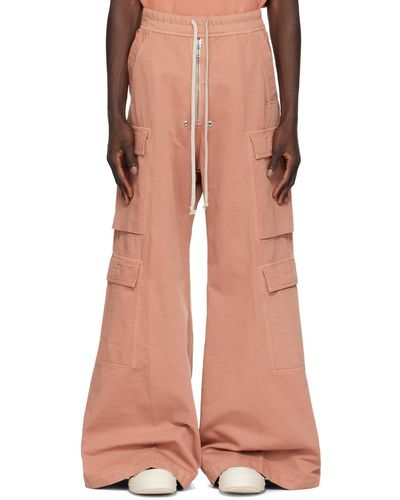 Rick Owens Pink Jumbo Bela Cargo Trousers