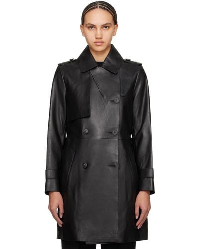 Mackage Mely Leather Coat - Black