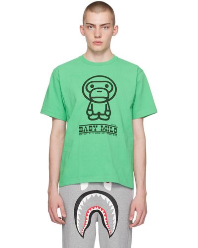 A Bathing Ape T-shirt vert à baby milo