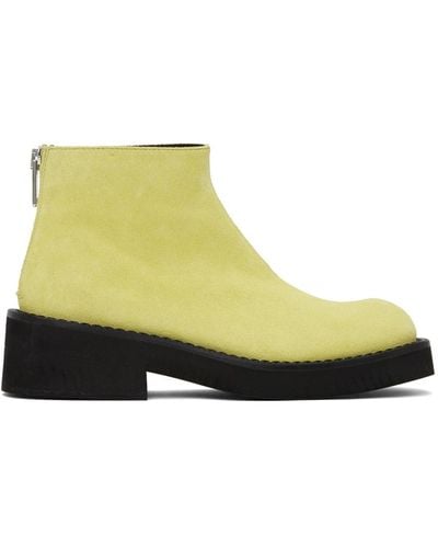 MM6 by Maison Martin Margiela Suede Ankle Boots - Yellow