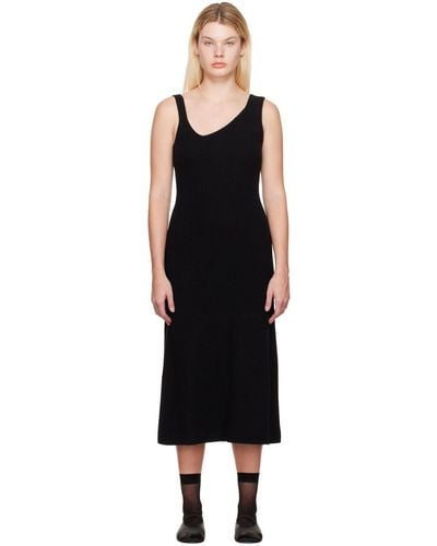 LVIR Asymmetric Midi Dress - Black
