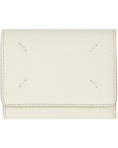 Maison Margiela ホワイト Four Stitches 財布 - ブラック
