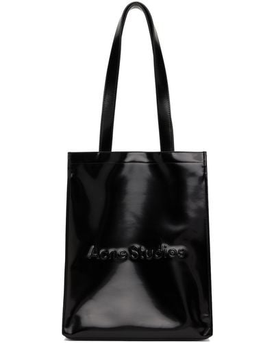 Acne Studios ロゴ ショルダー トートバッグ - ブラック
