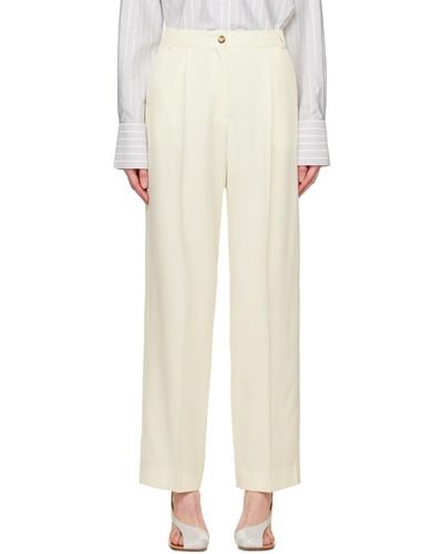 La Collection Off- Constance Trousers - Natural