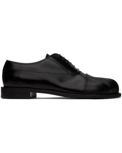 JW Anderson Chaussures oxford noires à bout sculptural