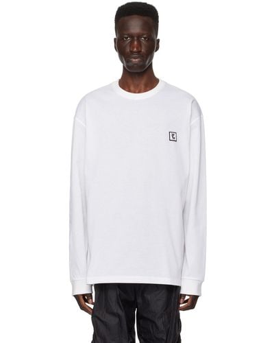 WOOYOUNGMI White Printed Long Sleeve T-shirt - Black