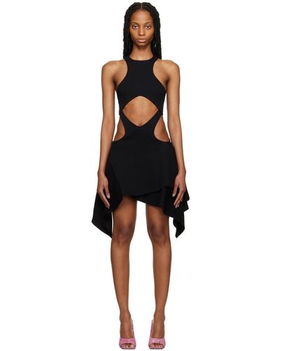 The Attico Magnolia Mini Dress - Black