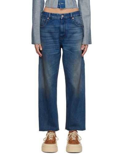 MM6 by Maison Martin Margiela Distressed Jeans - Blue