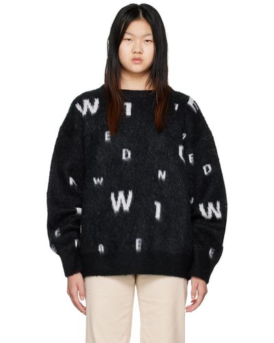 we11done Lettering Sweater - Black