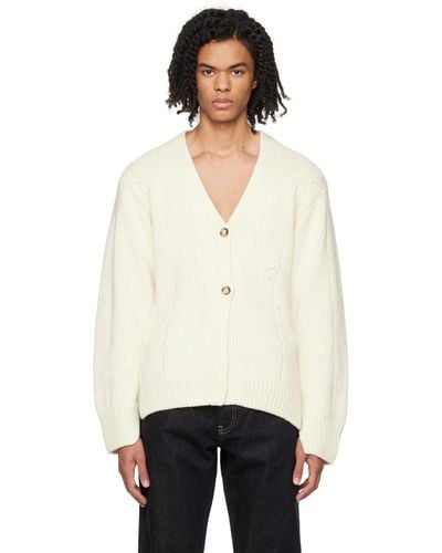 Helmut Lang Off-white Tailored Cardigan