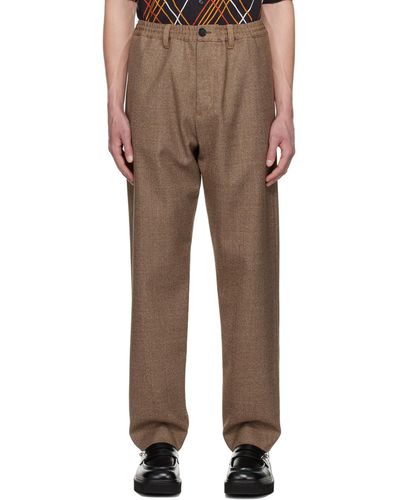 Marni Pantalon texturé brun - Marron