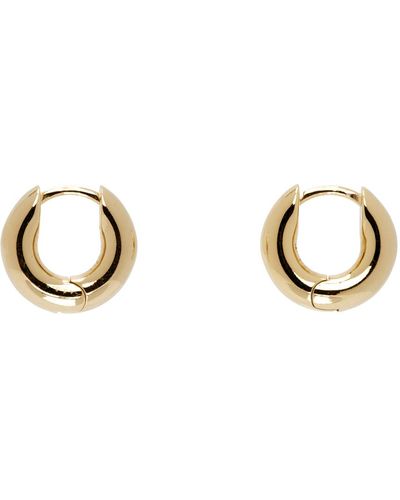 Hatton Labs Boucles d'oreilles à anneau dorées - Noir
