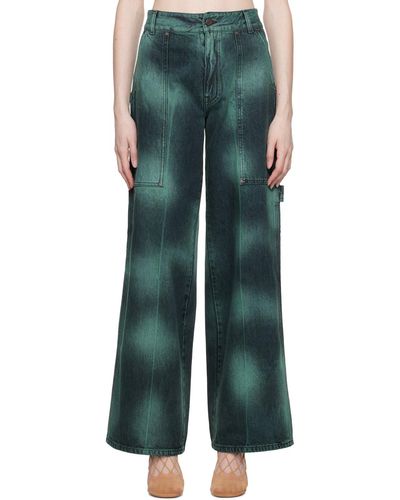 Stella McCartney Blue Tie-dye Jeans - Green