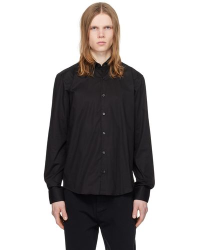 HUGO スリムフィットシャツ - ブラック