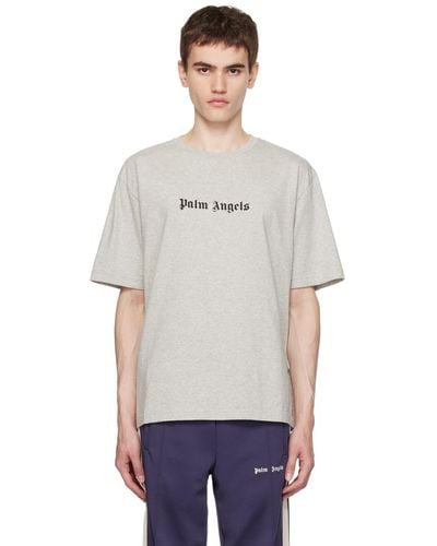Palm Angels Grey Printed T-shirt - Multicolour