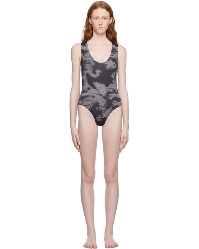 Nike Black Floral One-piece Swimsuit