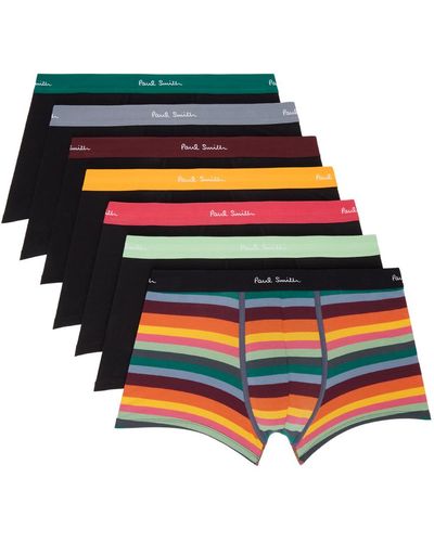 Paul Smith Seven-pack Black Stripe Boxer Briefs - Multicolour