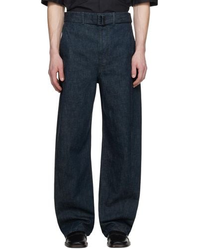 Lemaire Twisted Belted Jeans - Blue