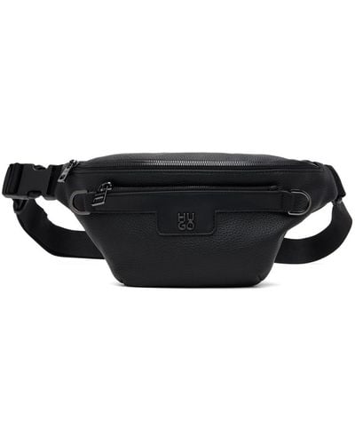 HUGO Faux-Leather Belt Bag - Black