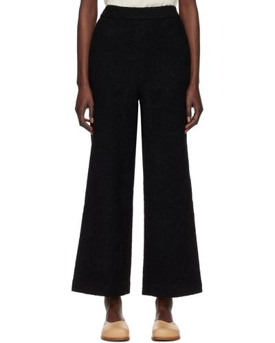 Missing You Already Wide-leg Lounge Trousers - Black