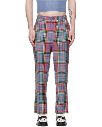 Vivienne Westwood Multicolour Cropped Cruise Trousers - Blue