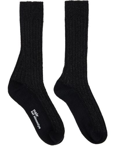Noir Kei Ninomiya Black Metallic Socks