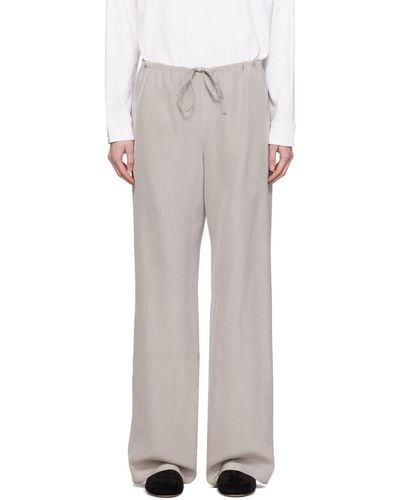 The Row Pantalon jugi gris - Blanc