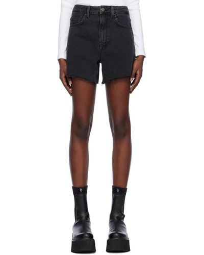 Ksubi Hi Line Denim Shorts - Black