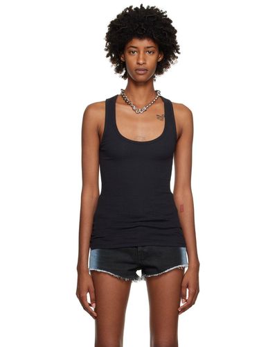 Buy Heron Preston Black Active Sport Top - Black White At 62% Off