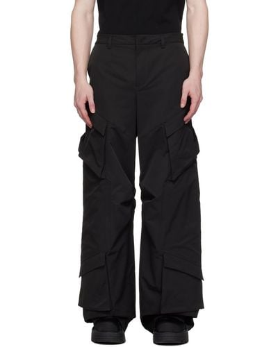 HELIOT EMIL Cellulae Cargo Trousers - Black